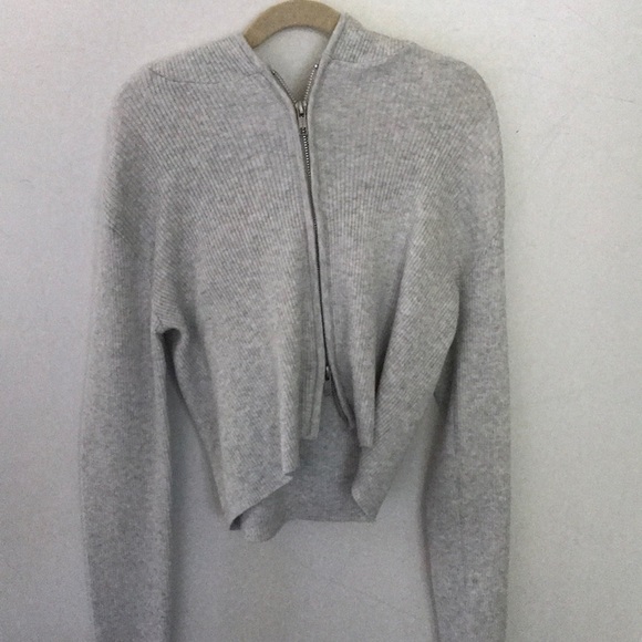 Brandy Melville Tops - grey brandy melville double zip pullover hoodie